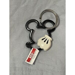NEW Walt Disney Parks Mickey Mouse Head Metal Keychain Bag Clip w/ Glove